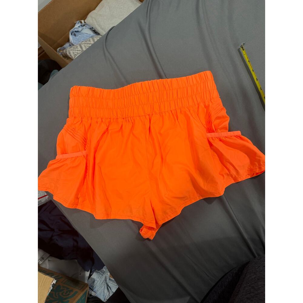 Free People Movement Get Your Flirt On Shorts Orange - Small - Picture 2 of 3